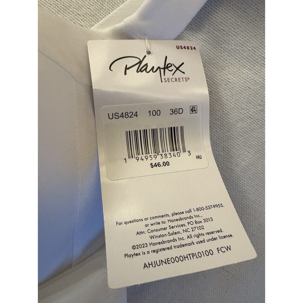 NEW Playtex Wirefree Bra Secrets Shaping Balconette Adjustable Comfort Strap 36D - Picture 3 of 6